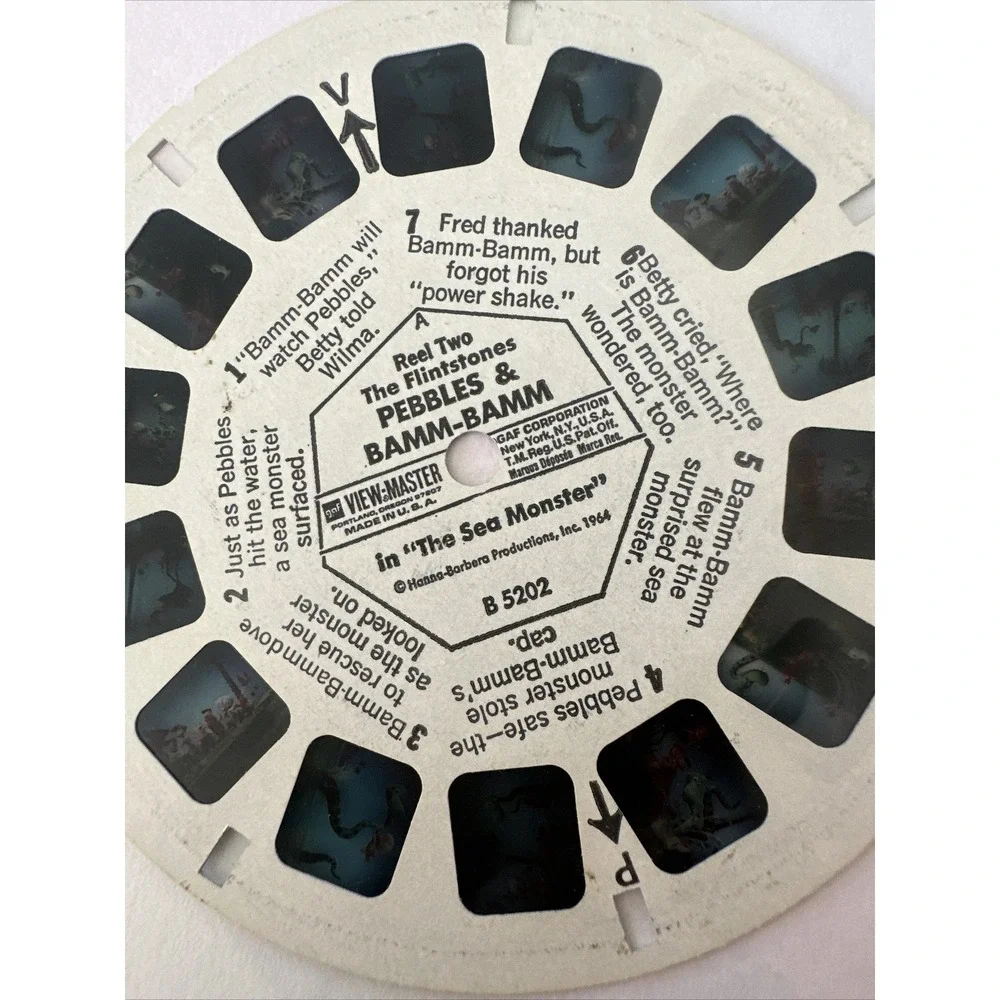 Vintage View Master Pebbles and Bamm-Bamm The Sea‎ Monster
